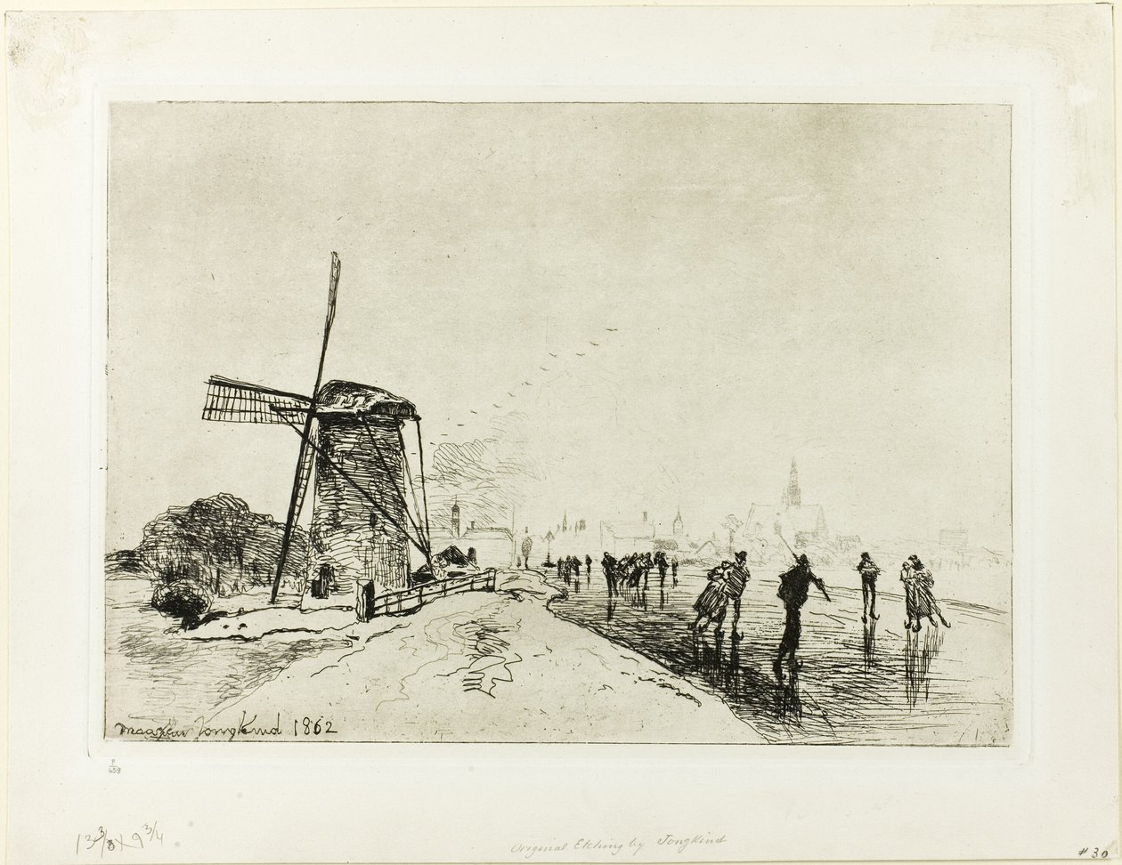 Widok na miasto Maassluis autorstwa Johan Barthold Jongkind