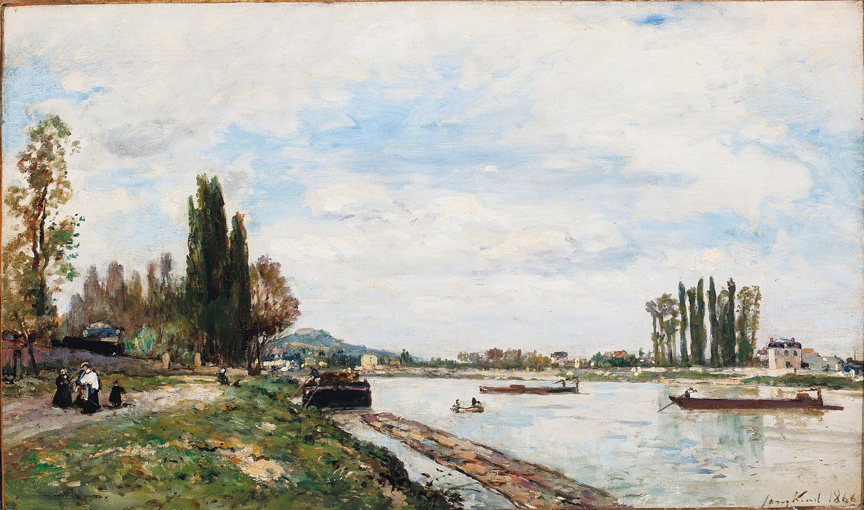 Widok Meudon z Pont de Sevres, 1866 autorstwa Johan Barthold Jongkind