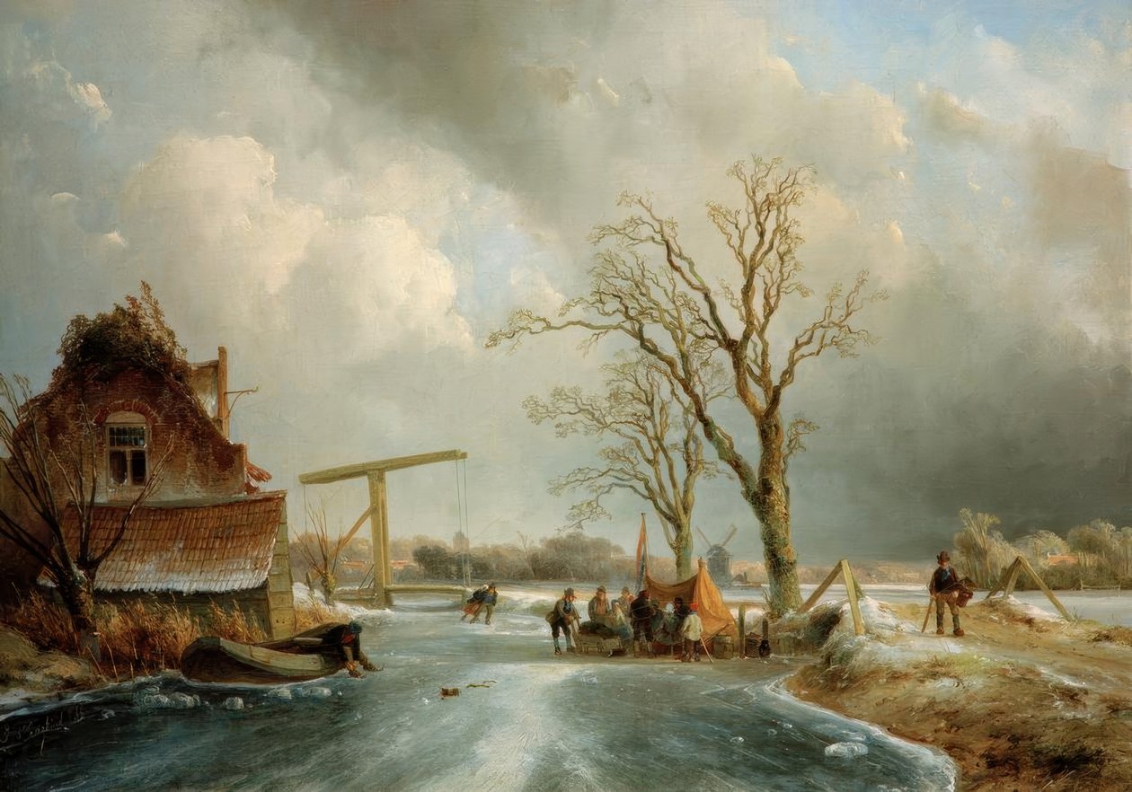 Zima w Holandii autorstwa Johan Barthold Jongkind