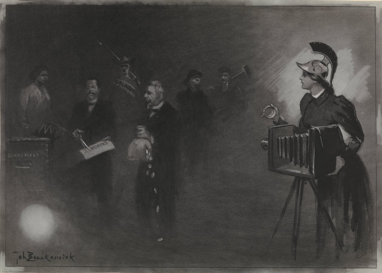 Projekt ilustracyjny w De Amsterdammer: The Speech from the Throne, 24 września. 1905 autorstwa Johan Braakensiek