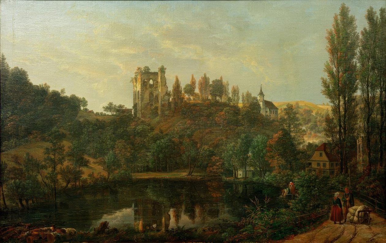 Widok na ruiny zamku Tharandt autorstwa Johan Christian Dahl