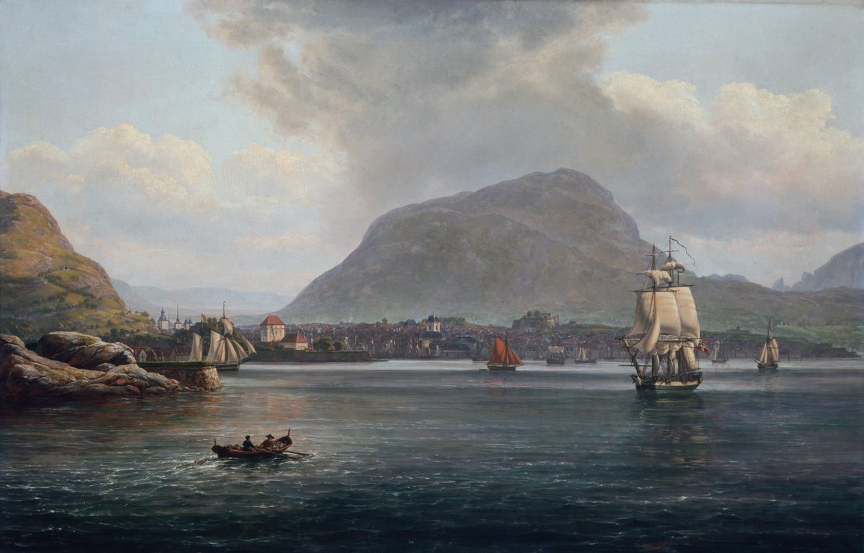 Zatoka Bergen autorstwa Johan Christian Dahl