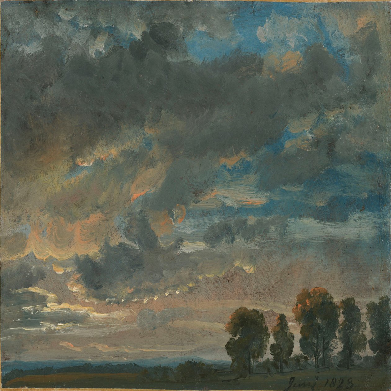 Chmury wieczorem autorstwa Johan Christian Dahl