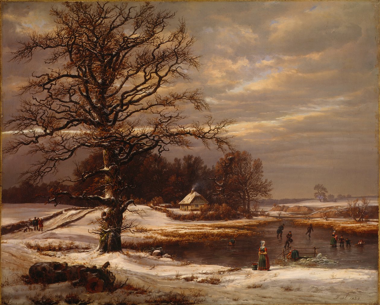 Duński zimowy krajobraz autorstwa Johan Christian Dahl