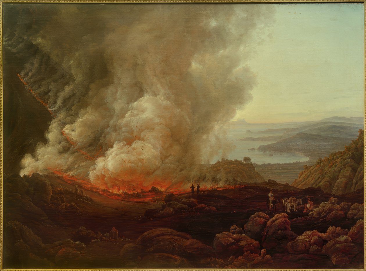 Erupcja Wezuwiusza, grudzień 1820 / obraz v. Mł.Ch. Dahl autorstwa Johan Christian Dahl