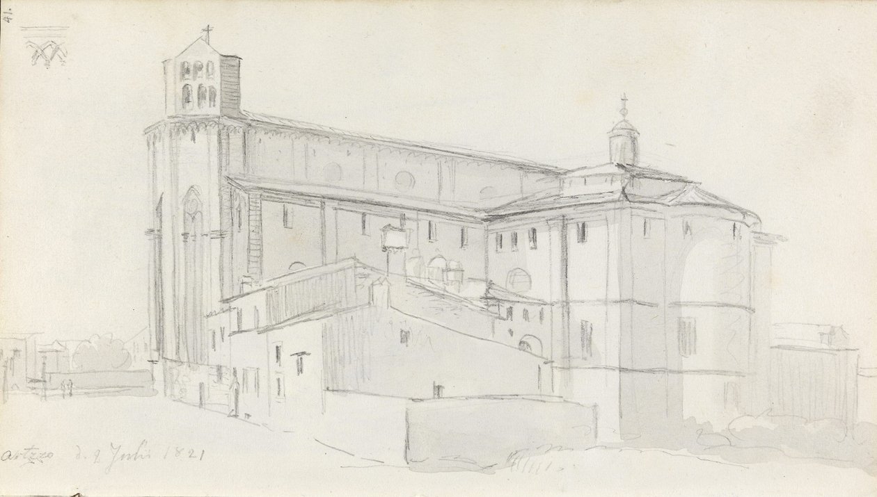 Katedra w Arezzo autorstwa Johan Christian Dahl