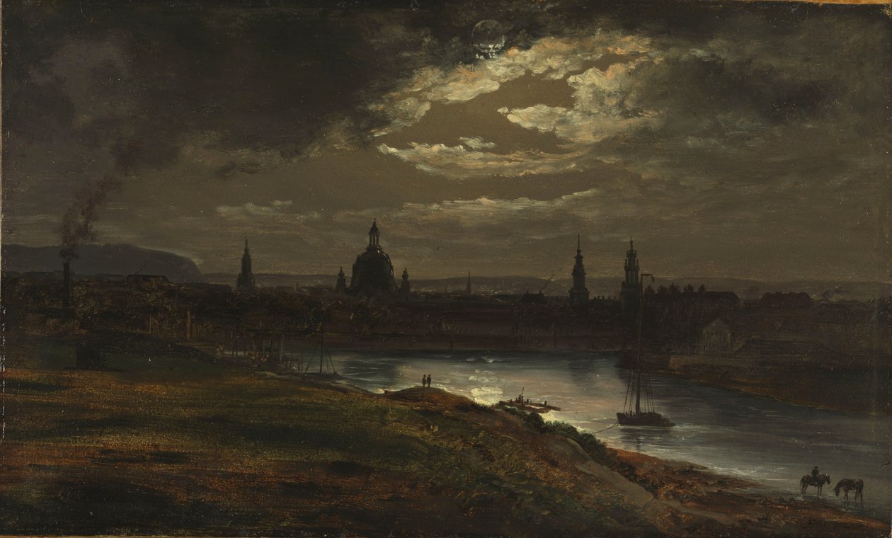 Dresden por Moonlight Polish autorstwa Johan Christian Dahl