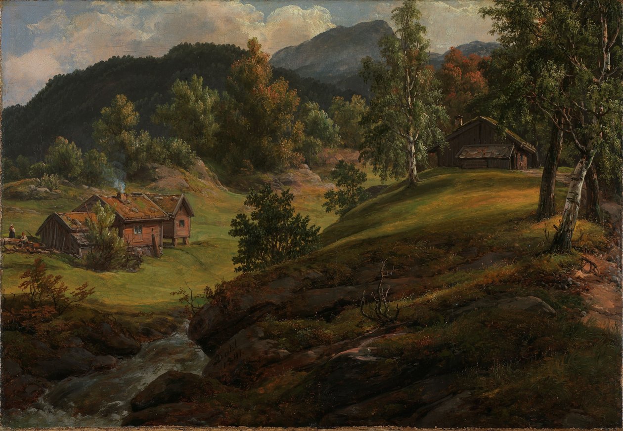 Gospodarstwo w Lysekloster autorstwa Johan Christian Dahl