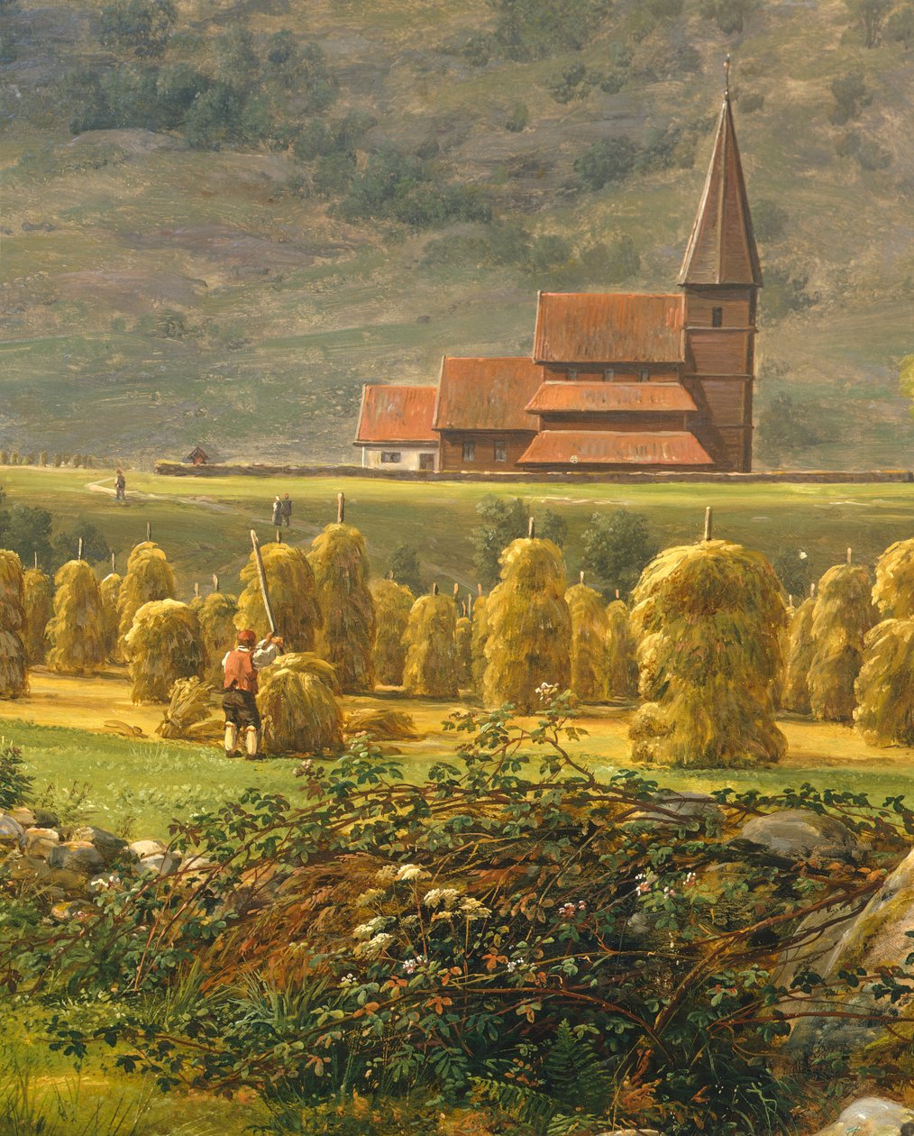 Zbieranie siana Johan Christian Clausen Dahl (1788-1857), Norwegia XIX wiek autorstwa Johan Christian Dahl