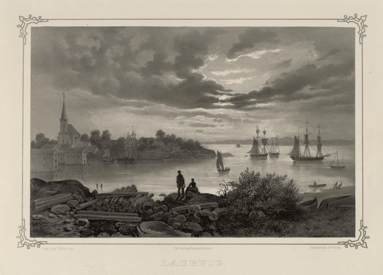 Ilustracja zaczerpnięta z książki Norway wyprodukowanej w Drawings by Asbjørnsen, P.Chr. i wydane przez Chr. Tønsberga (nr 1848) autorstwa Johan Christian Dahl