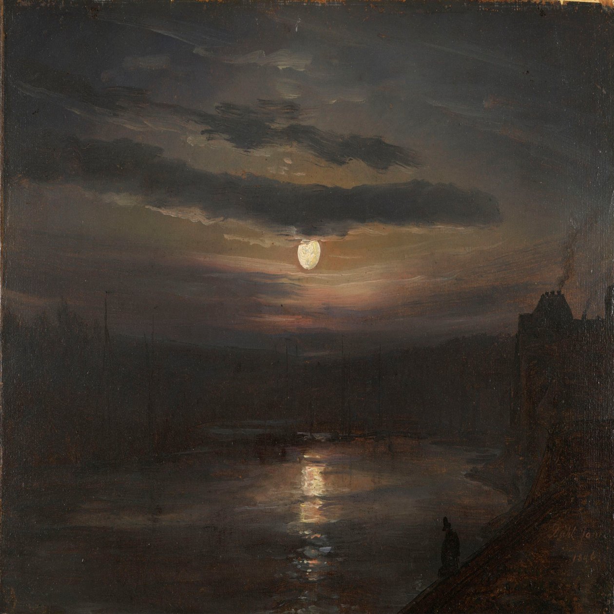 Światło księżyca nad Łabą autorstwa Johan Christian Dahl