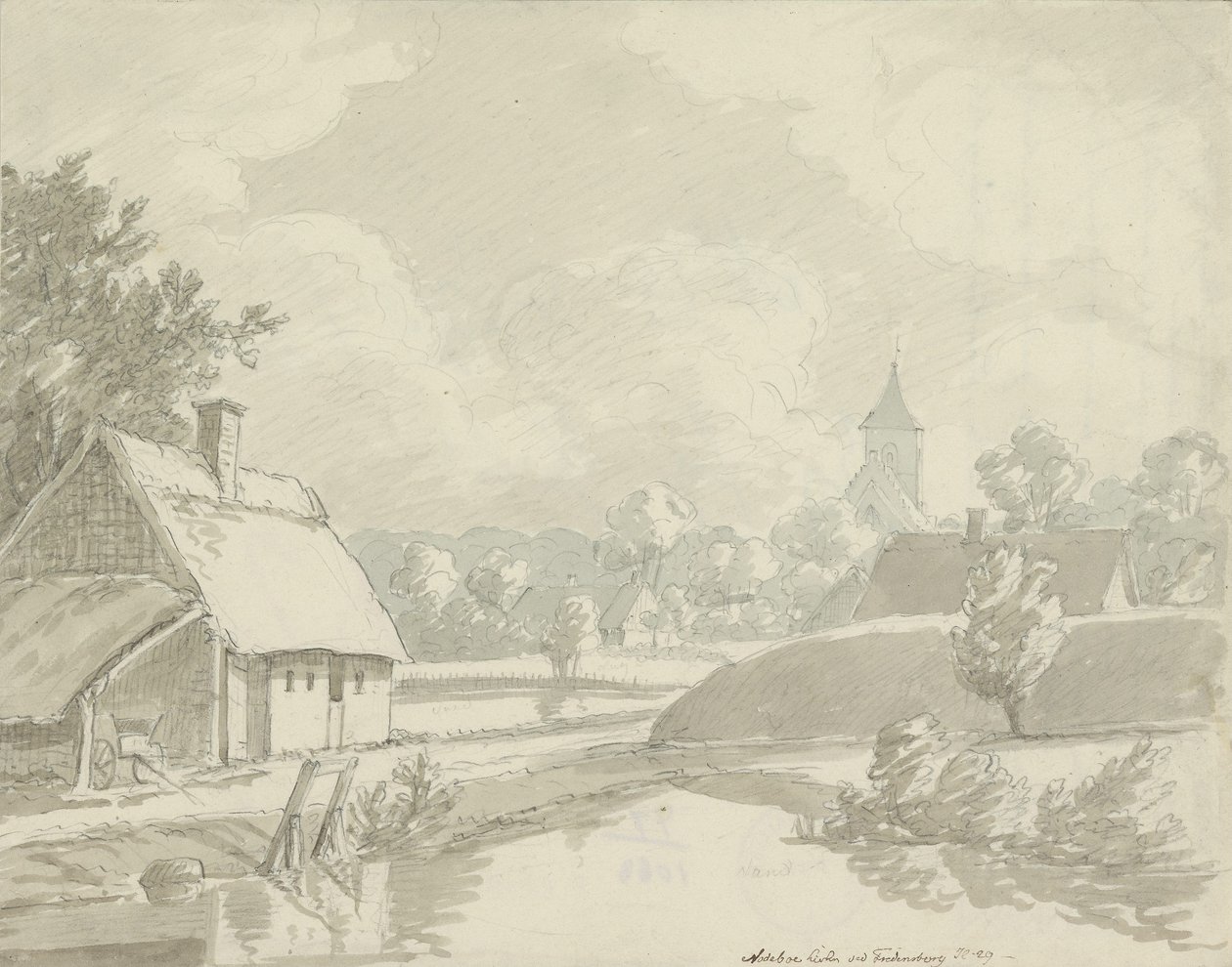 Kościół w Nødebo koło Fredensborga autorstwa Johan Christian Dahl