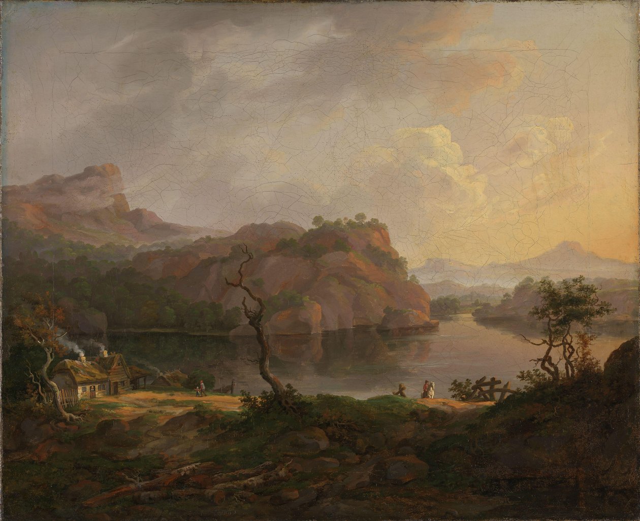 Nordycki krajobraz z martwym drzewem autorstwa Johan Christian Dahl