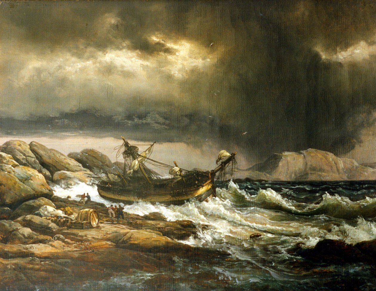 Wrak statku autorstwa Johan Christian Dahl