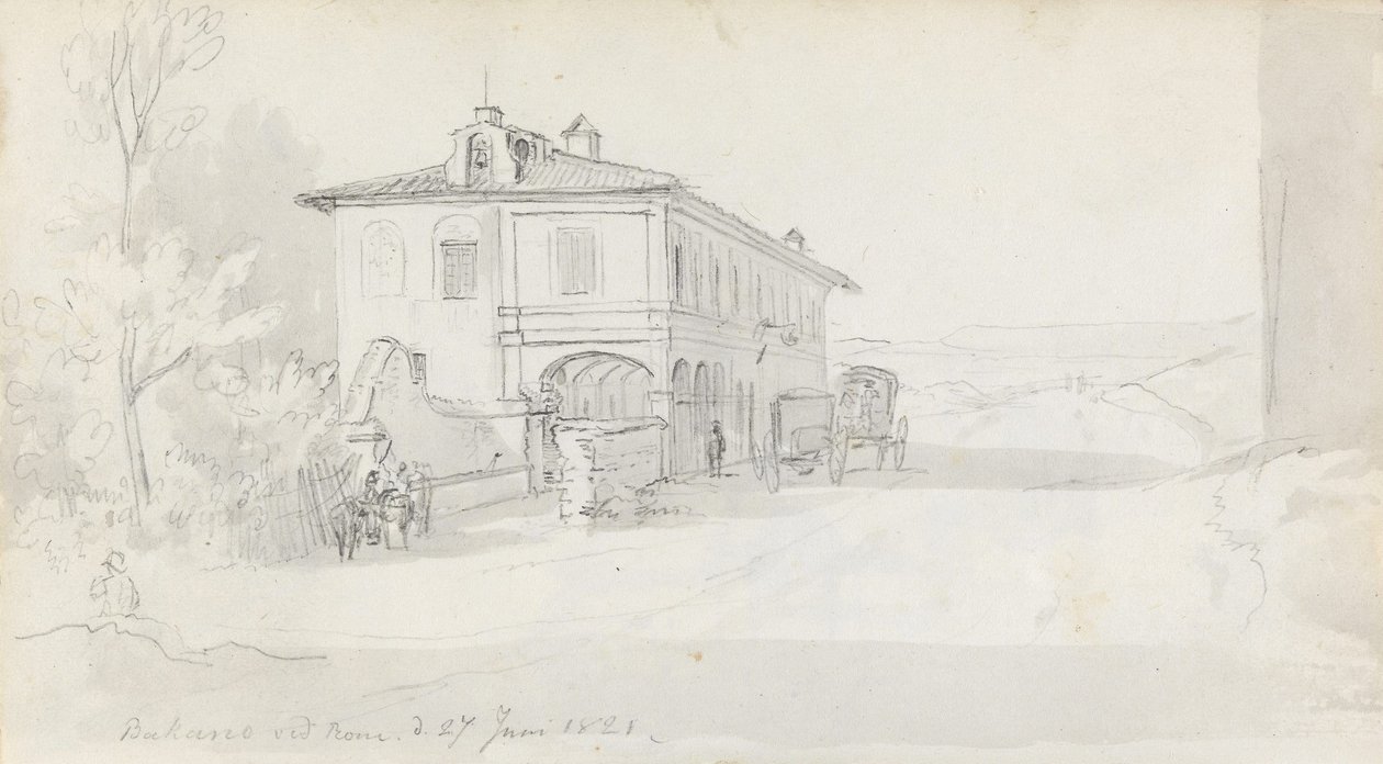 Przystanek autobusowy w Baccano autorstwa Johan Christian Dahl