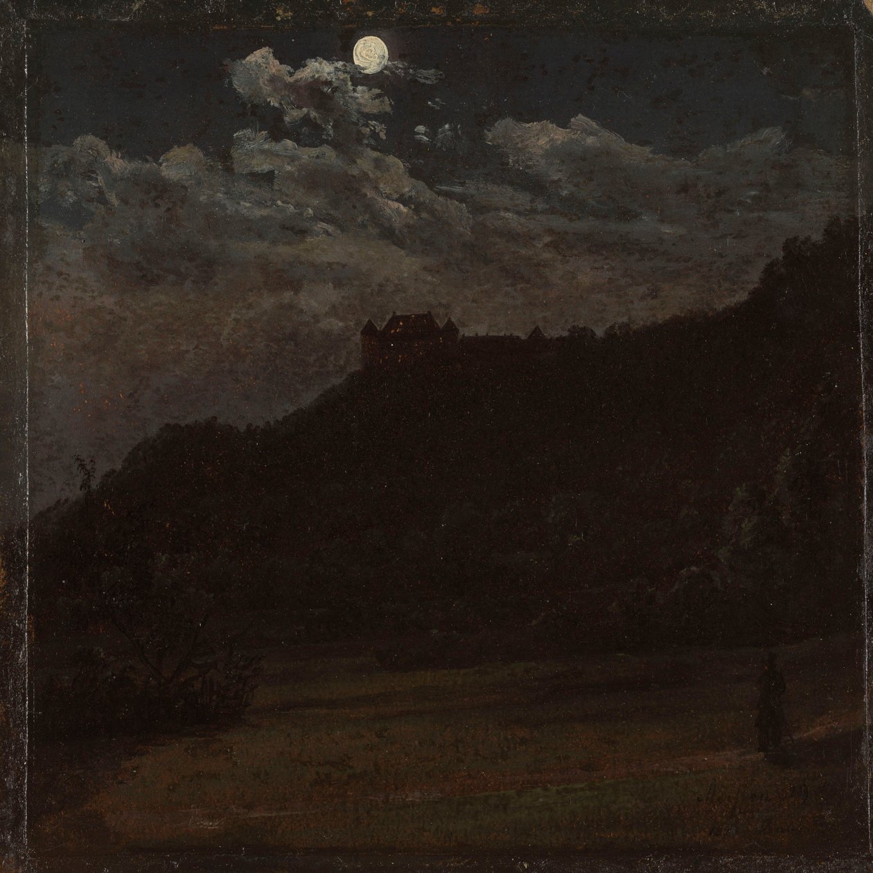 Zamek Siebeneichen koło Miśni autorstwa Johan Christian Dahl