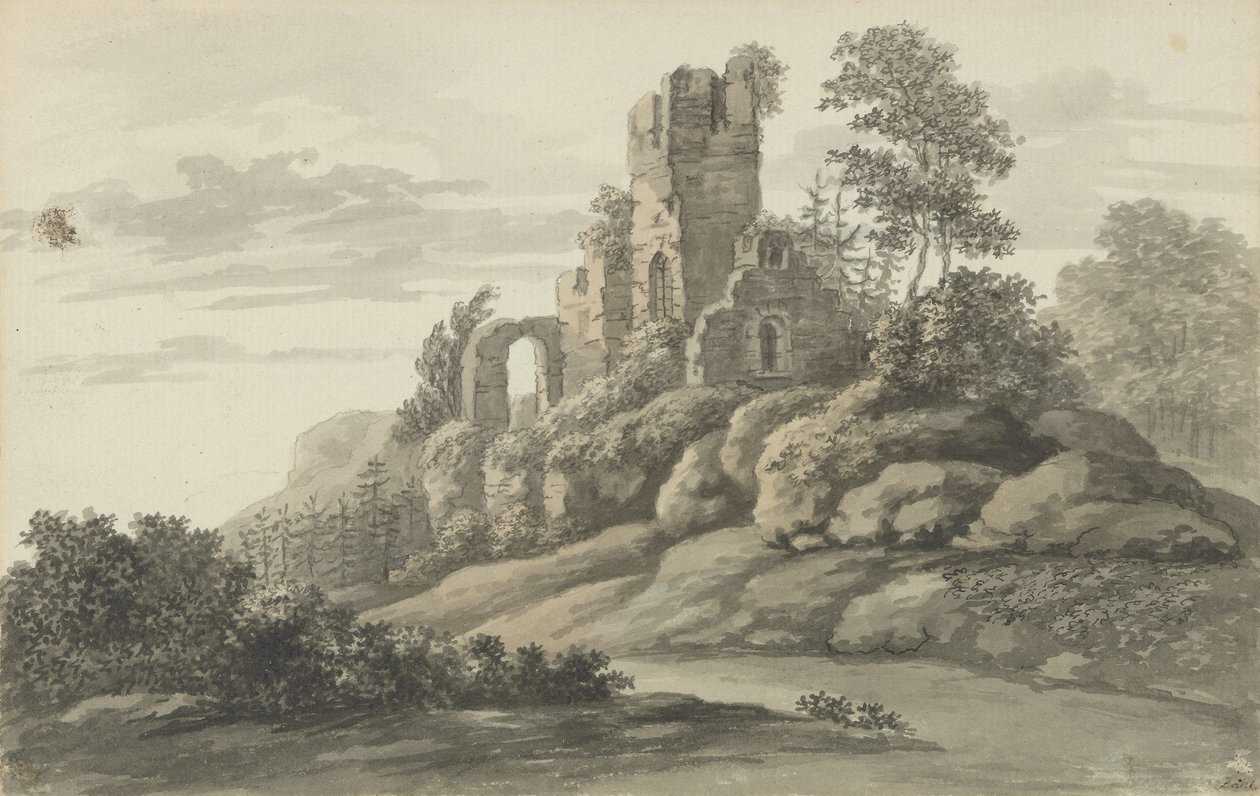 Ruiny zamku w Wehlen autorstwa Johan Christian Dahl