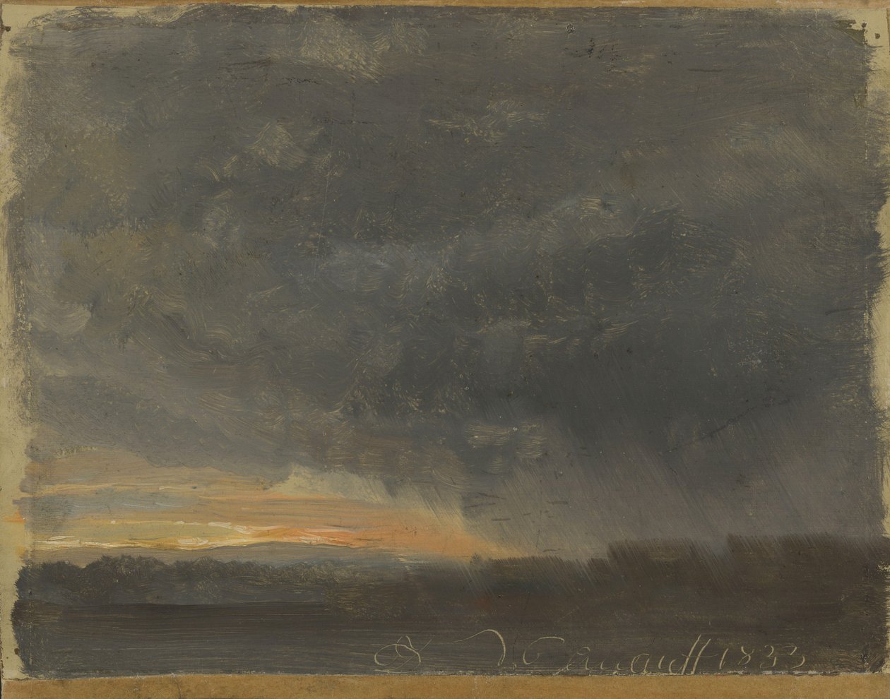 Chmury burzowe z deszczem autorstwa Johan Christian Dahl