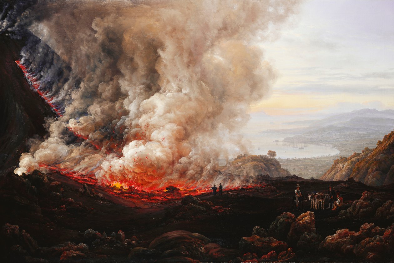 Erupcja Wezuwiusza; Erupcja Wezuwiusza, 1824 autorstwa Johan Christian Dahl