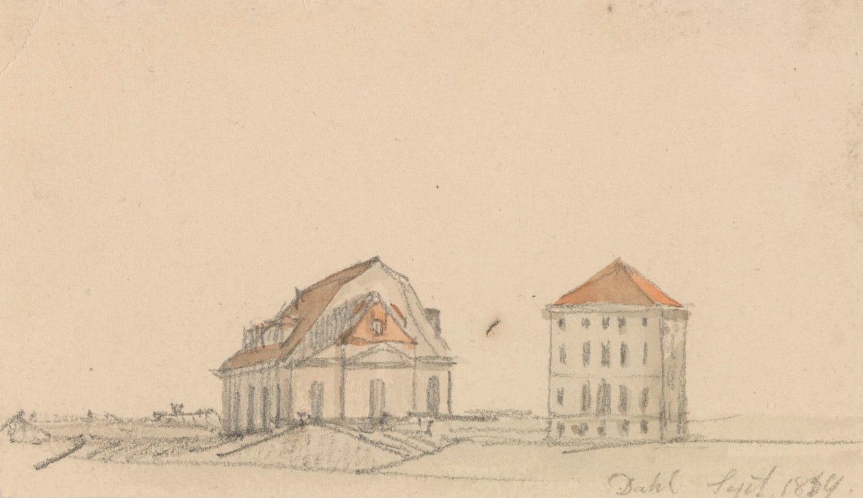 Dwa domy murowane autorstwa Johan Christian Dahl