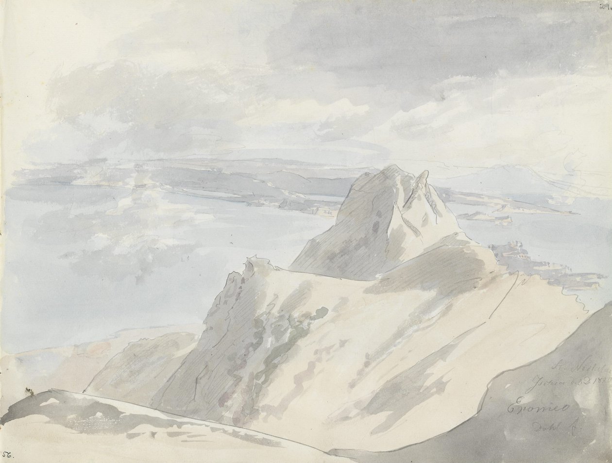 Widok na Zatokę Neapolitańską z Monte Epomeo na Ischii autorstwa Johan Christian Dahl