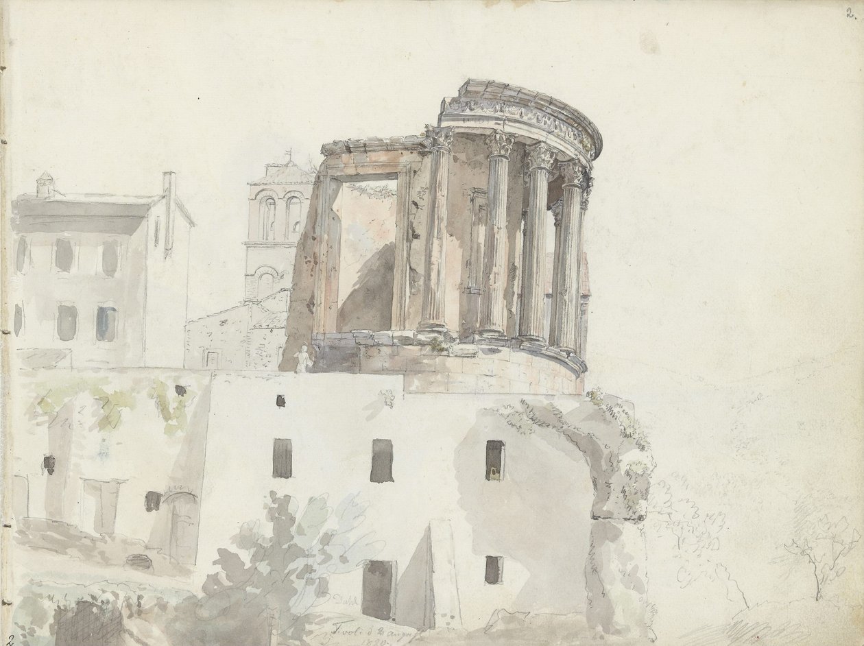 „Świątynia Westy”, Tivoli autorstwa Johan Christian Dahl