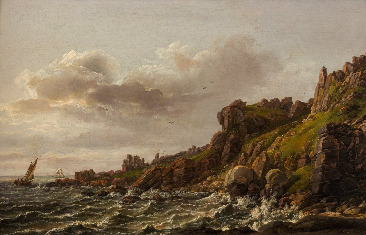 Widok na Kullen w Szwecji autorstwa Johan Christian Dahl