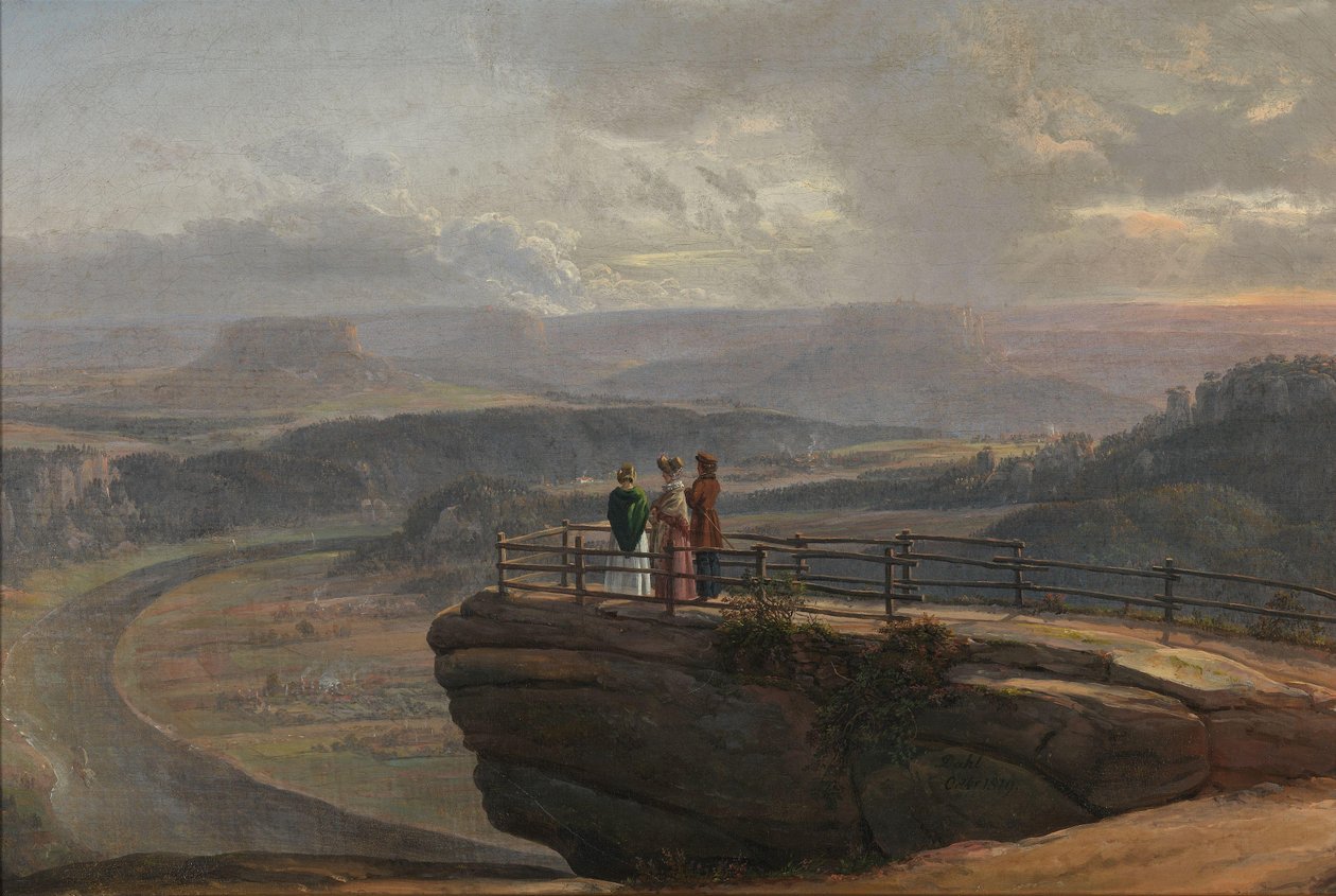 Widok z Bastei autorstwa Johan Christian Dahl