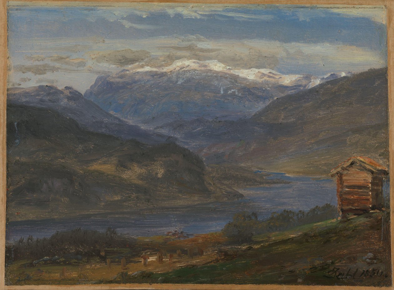 Widok na Hjelle w Valdres autorstwa Johan Christian Dahl