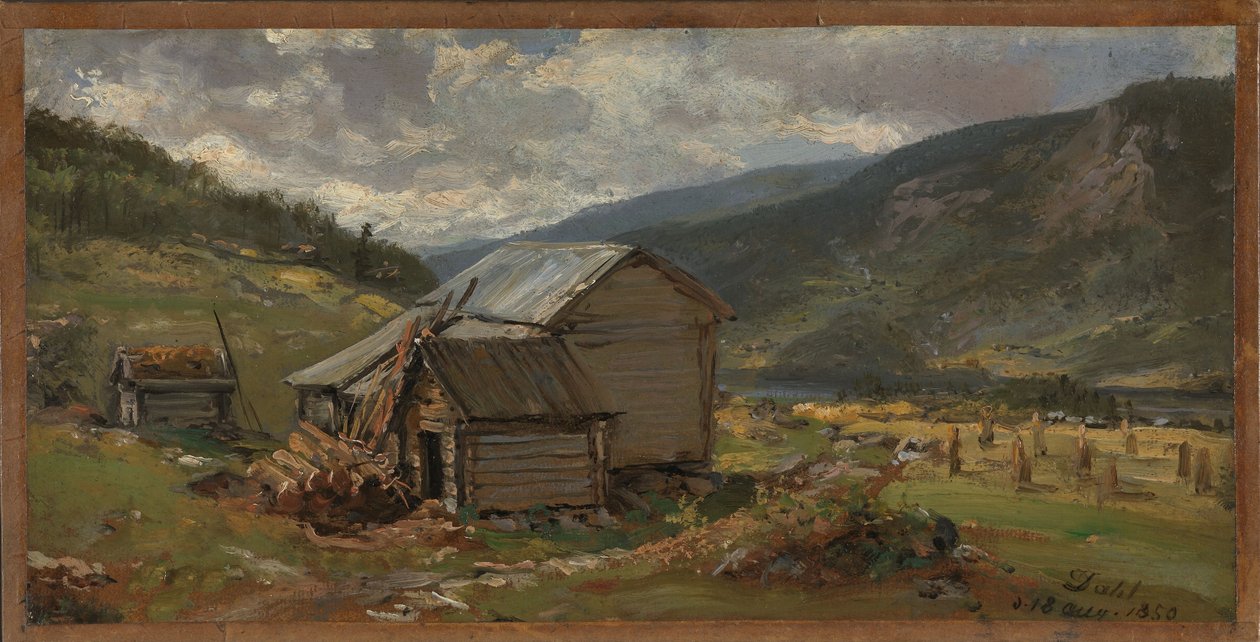 Widok na Hjelle w Valdres autorstwa Johan Christian Dahl