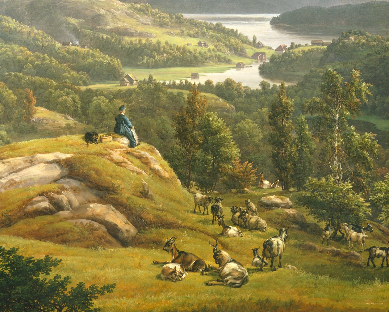 Widok na Lysenkloster w pobliżu Bergen autorstwa Johana Christiana Clausena Dahla (1788-1857), Norwegia, XIX wiek autorstwa Johan Christian Dahl