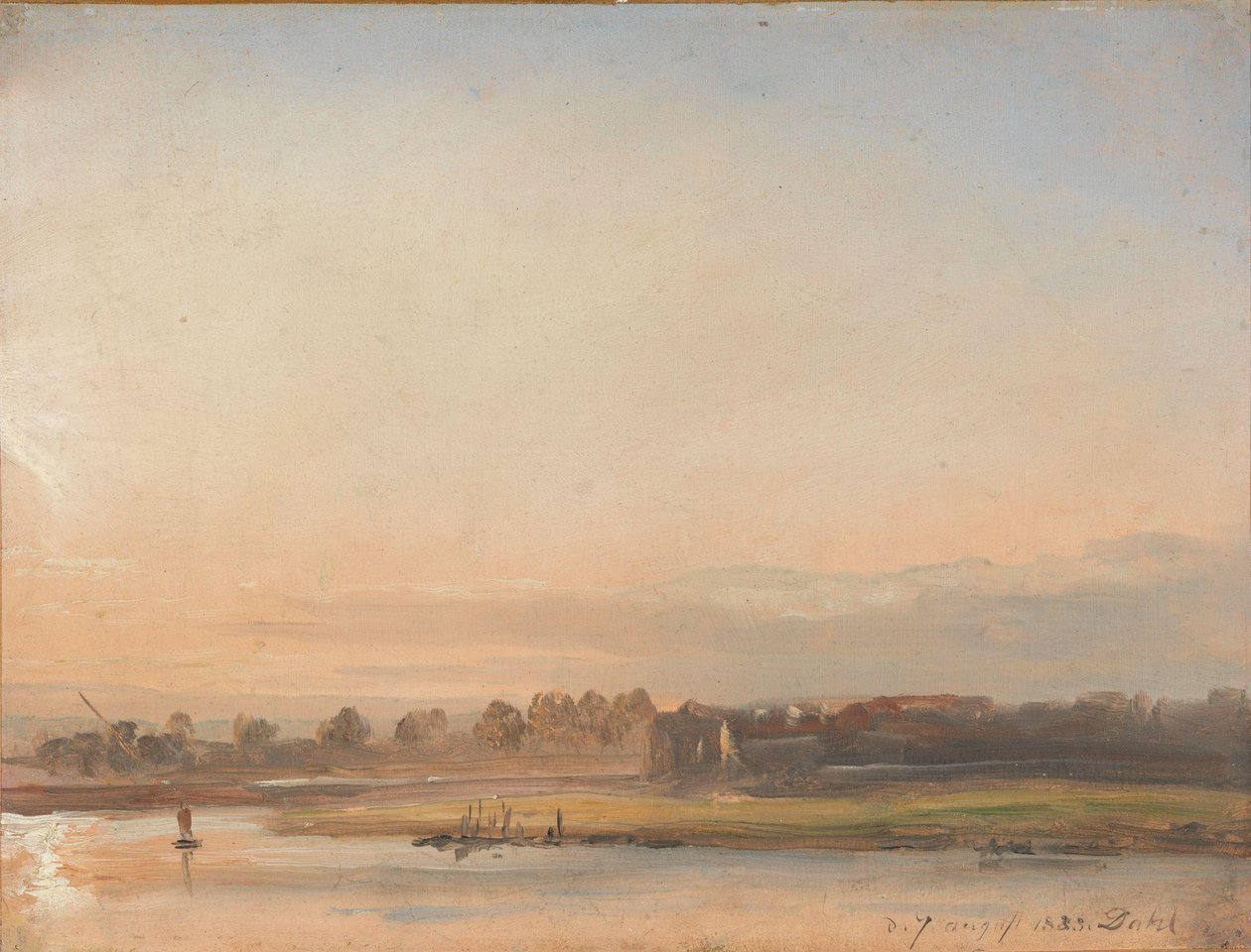 Widok na Łabę autorstwa Johan Christian Dahl