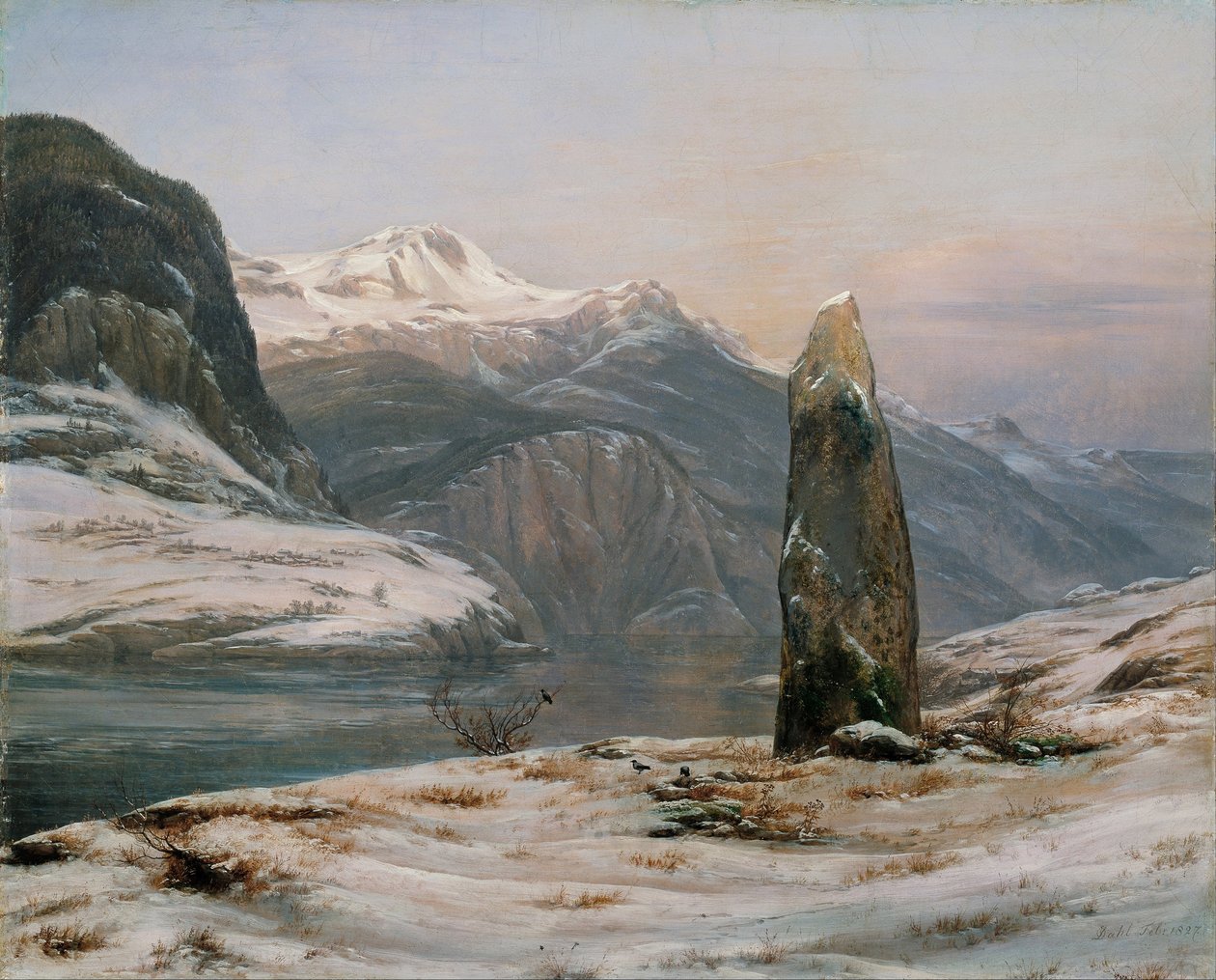 Zima w Sognefjord autorstwa Johan Christian Dahl