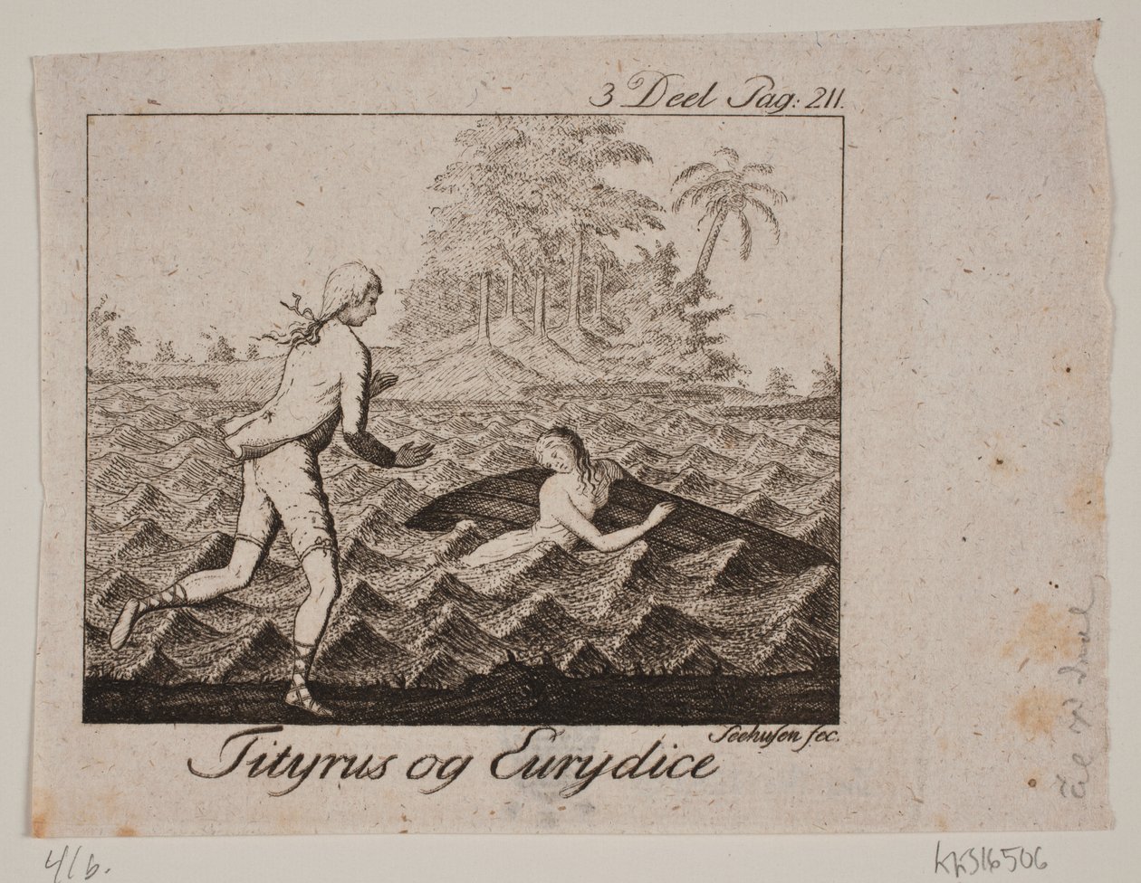 Winieta. Tytyrus i Eurydyka autorstwa Johan Christoph Seehusen