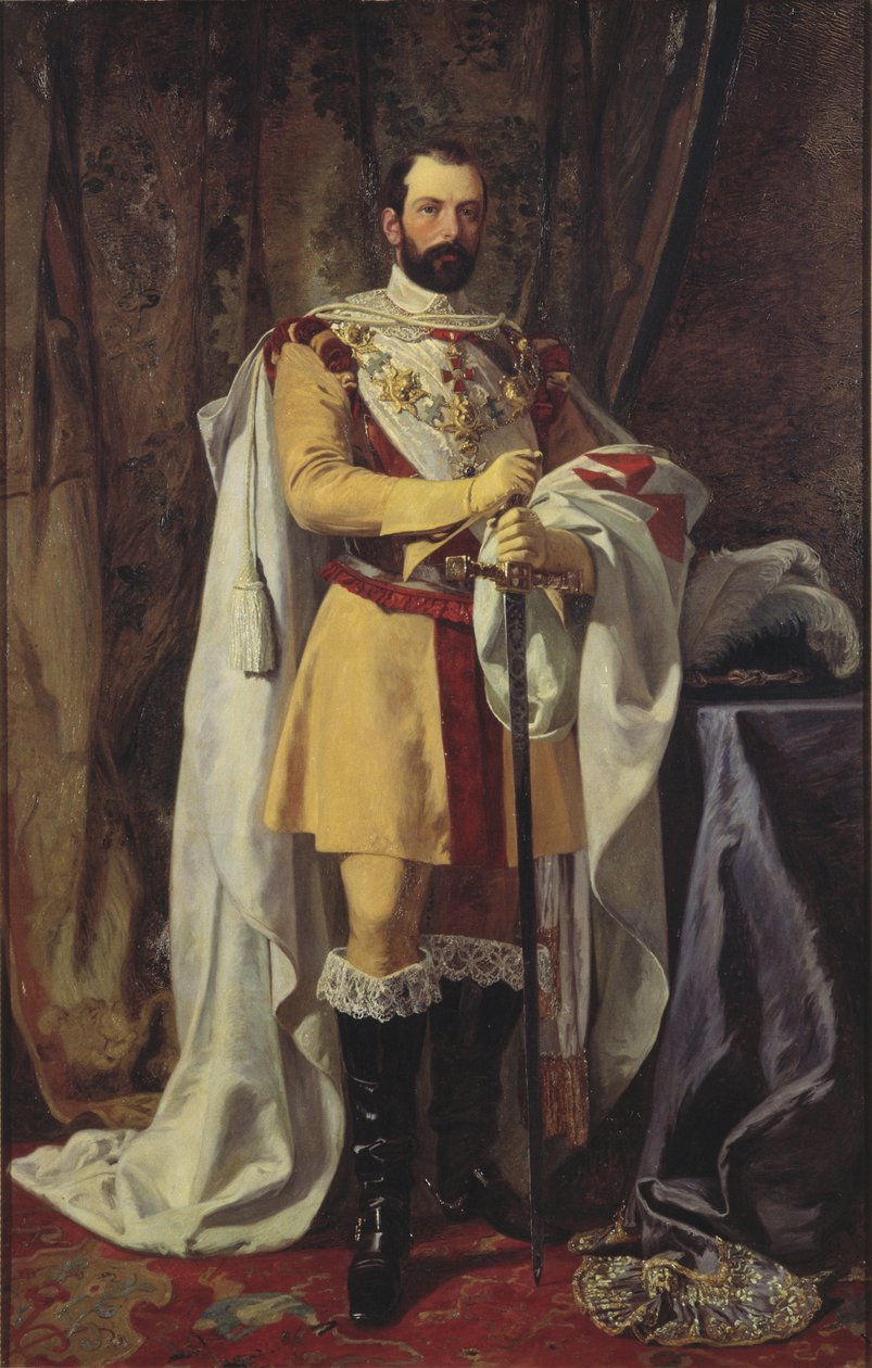 Charles XV roi de Suede - Portret króla Szwecji Karola XV (1826-1872), autorstwa Hockerta, Johana Fredrika (1826-1866). olej na płótnie autorstwa Johan Fredrik Hockert