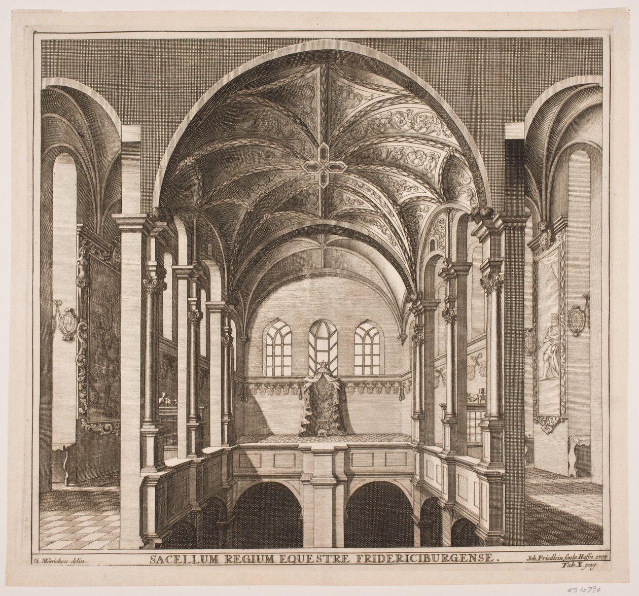 Duński: Górna runda w kościele zamkowym Frederiksborg autorstwa Johan Friedlein