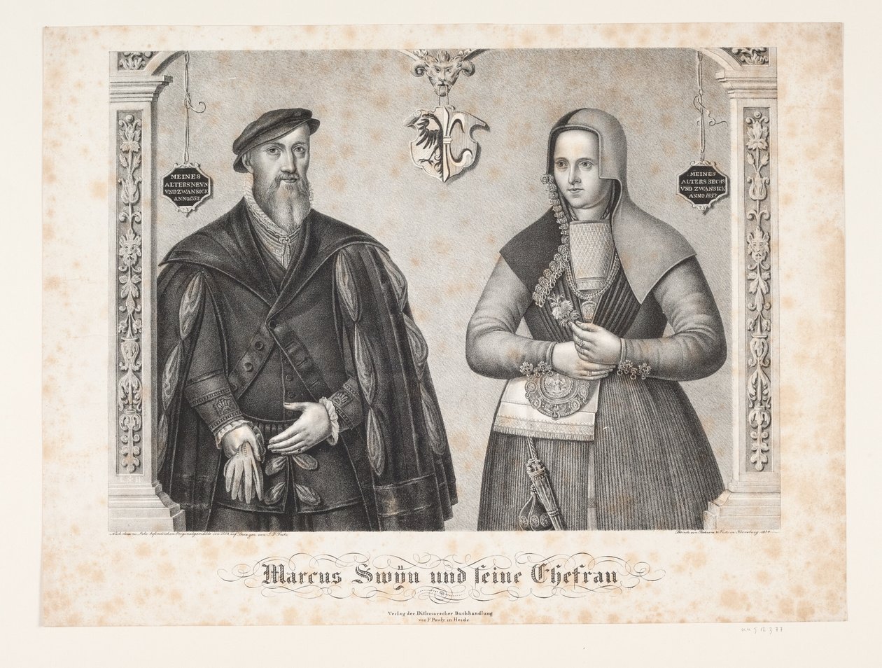 Marcus Swin i żona autorstwa Johan Friedrich Fritz