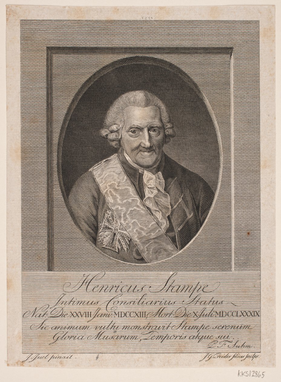 Henrik Stampe autorstwa Johan Georg Preisler