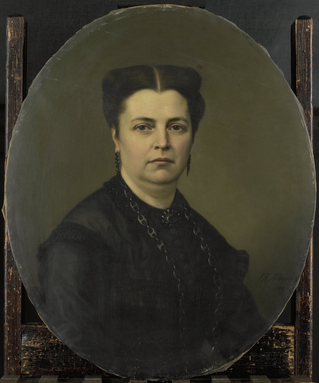 Jeanette Antoinette Pietermaat (1818-70). Żona Pietera Mijera autorstwa Johan Heinrich Neuman (signed by artist)