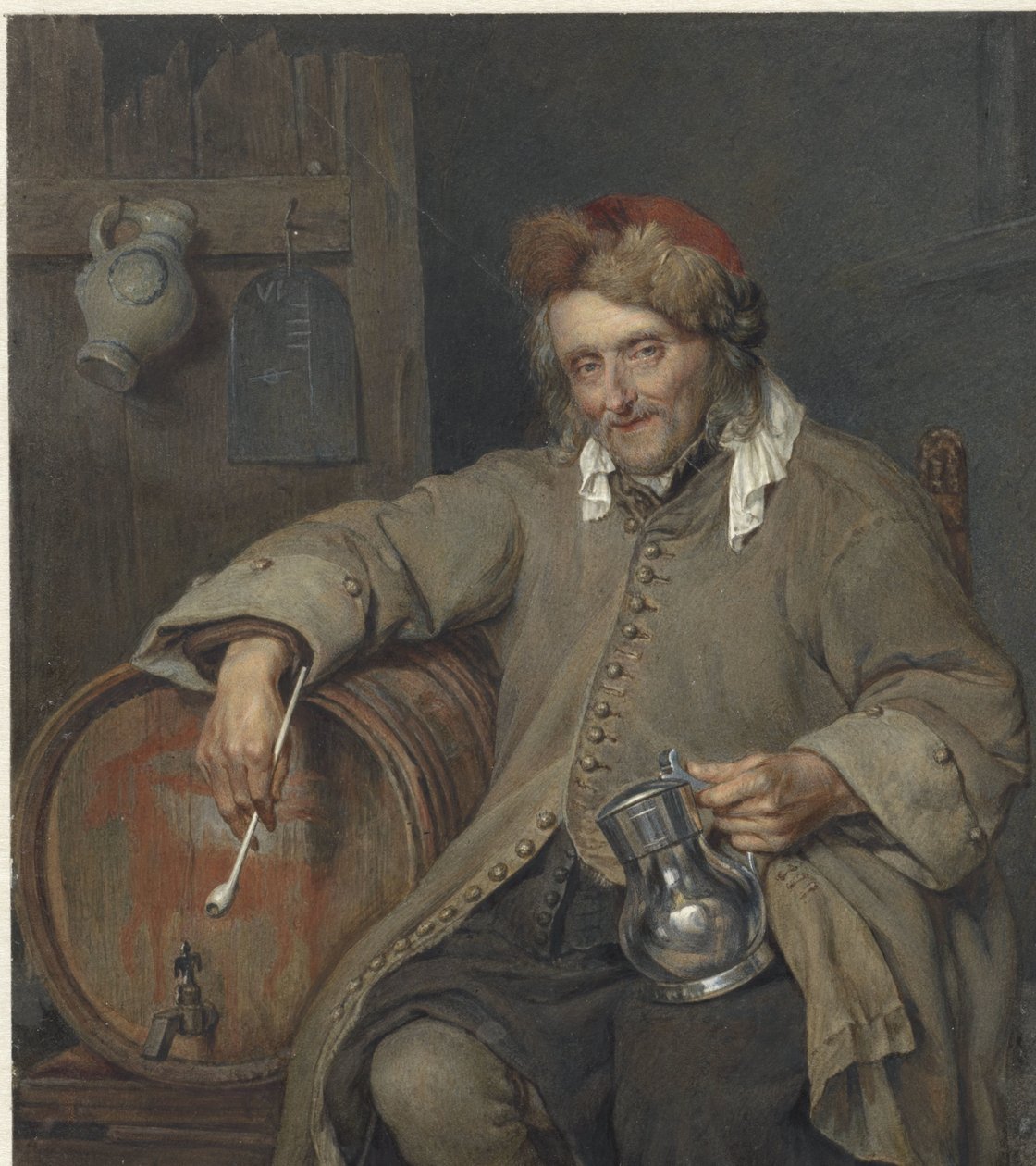Stary pijący autorstwa Johan Heinrich Neuman