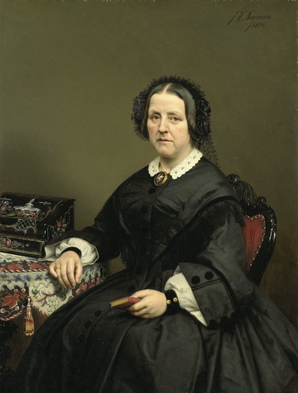 Wilhelmina Margaretha van den Bosch (1807-74). Żona Gerarda Johana Lost van Themaat autorstwa Johan Heinrich Neuman