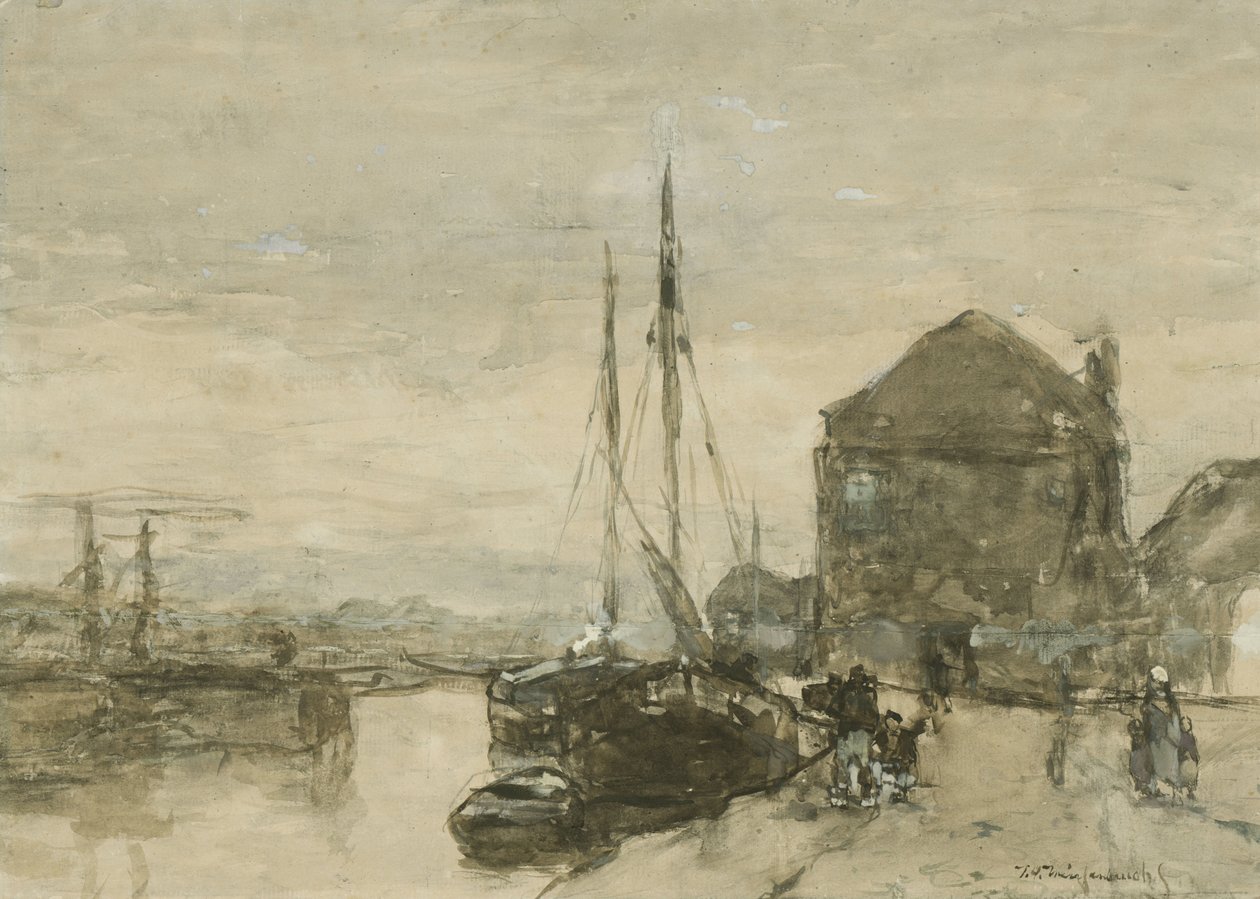 Widok na Turfmarkt i Eendjespoort w Haarlem Widok na Turfmarkt z Eendjespoort w Haarlem autorstwa Johan Hendrik Weissenbruch