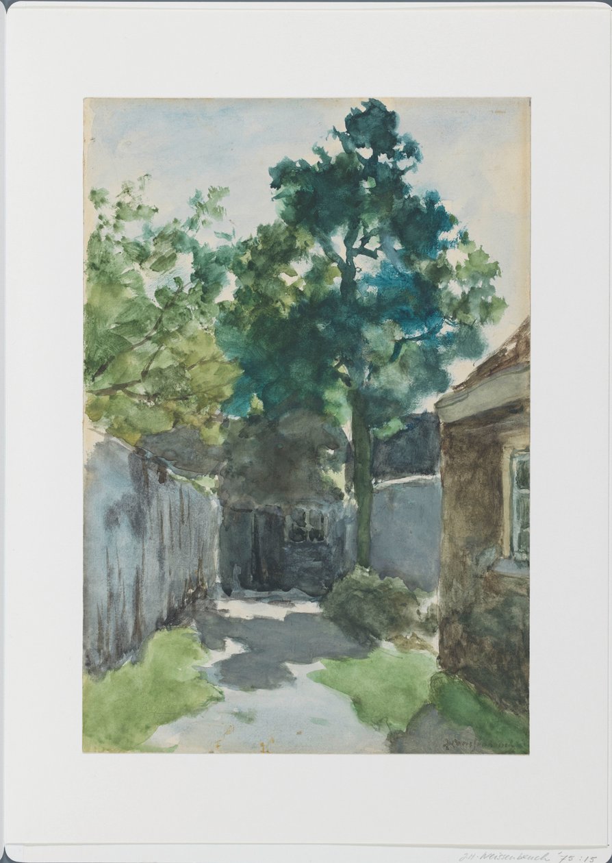 słoneczny dziedziniec autorstwa Johan Hendrik Weissenbruch