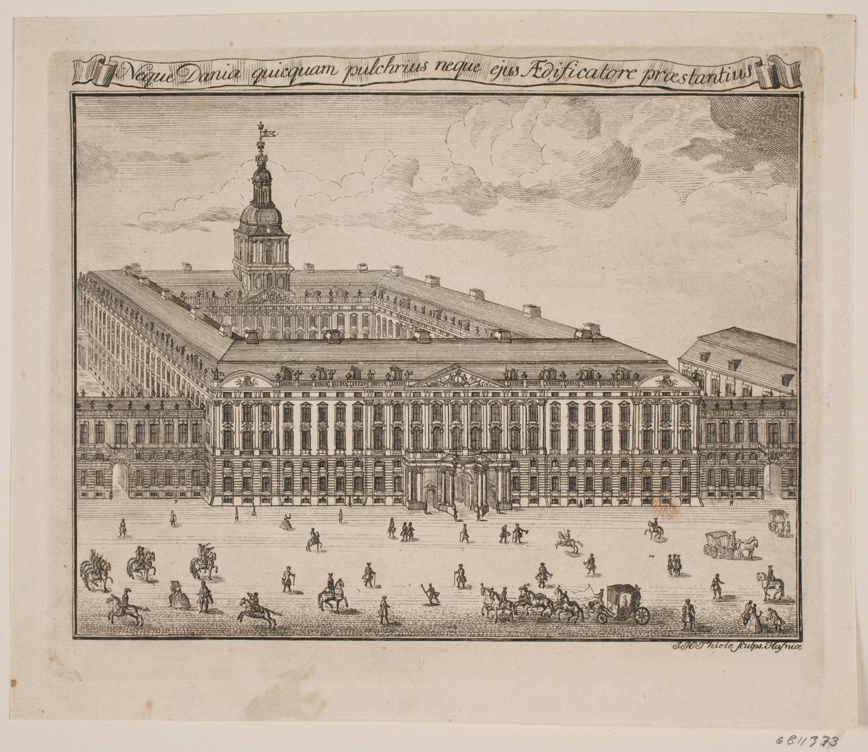 Zamek Christiansborg autorstwa Johan Herman Thiele