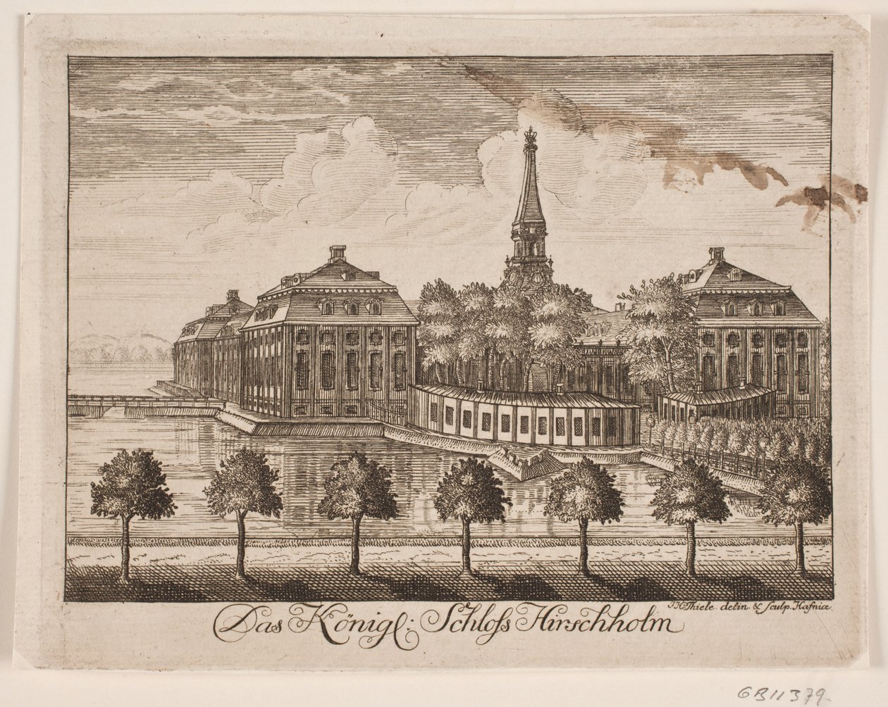Zamek Hørsholm autorstwa Johan Herman Thiele