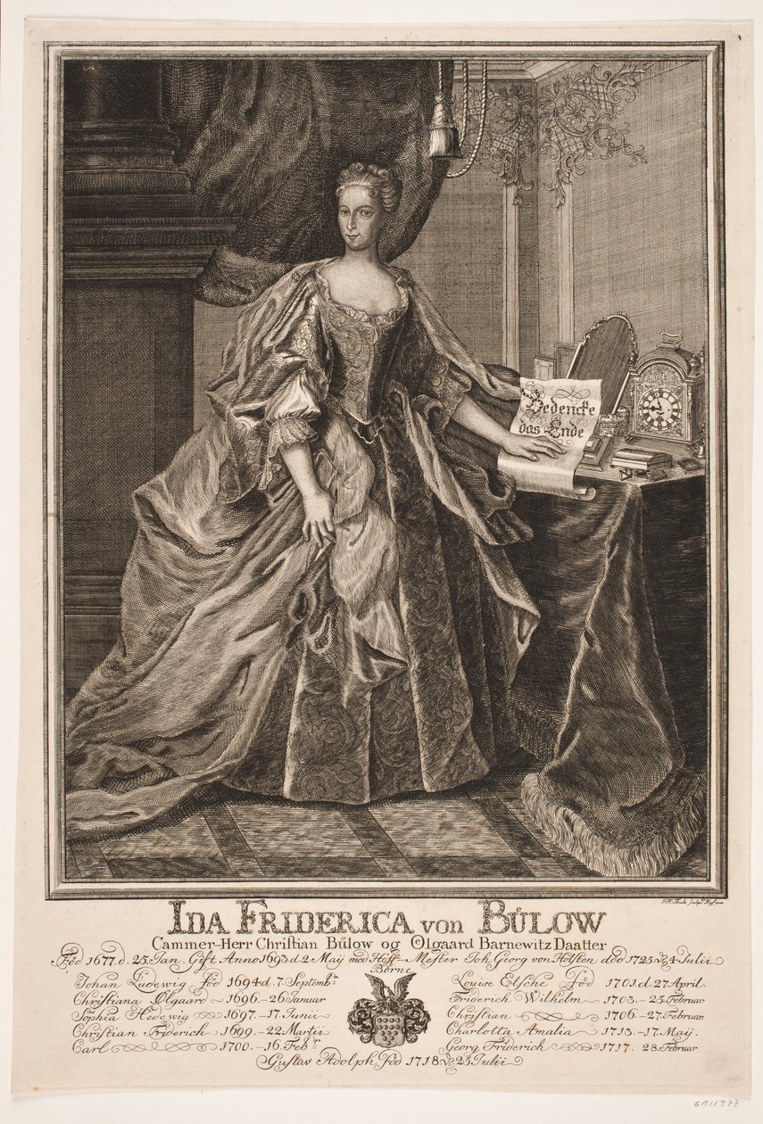 Ida Friderica von Bülow autorstwa Johan Herman Thiele