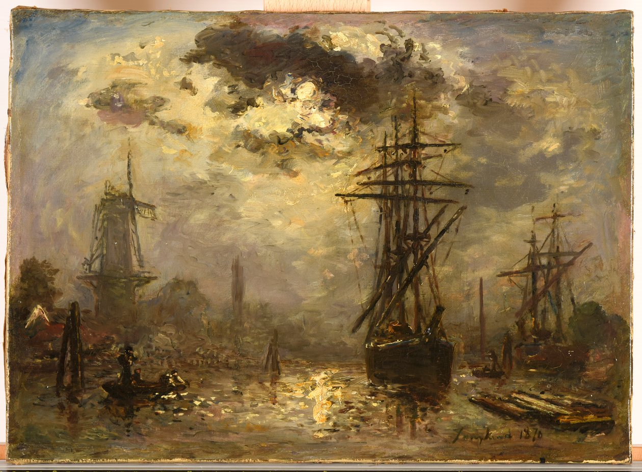 francuski: Les moulins de Rotterdam
Niemiecki: Młyny w Rotterdamie autorstwa Johan Jongkind