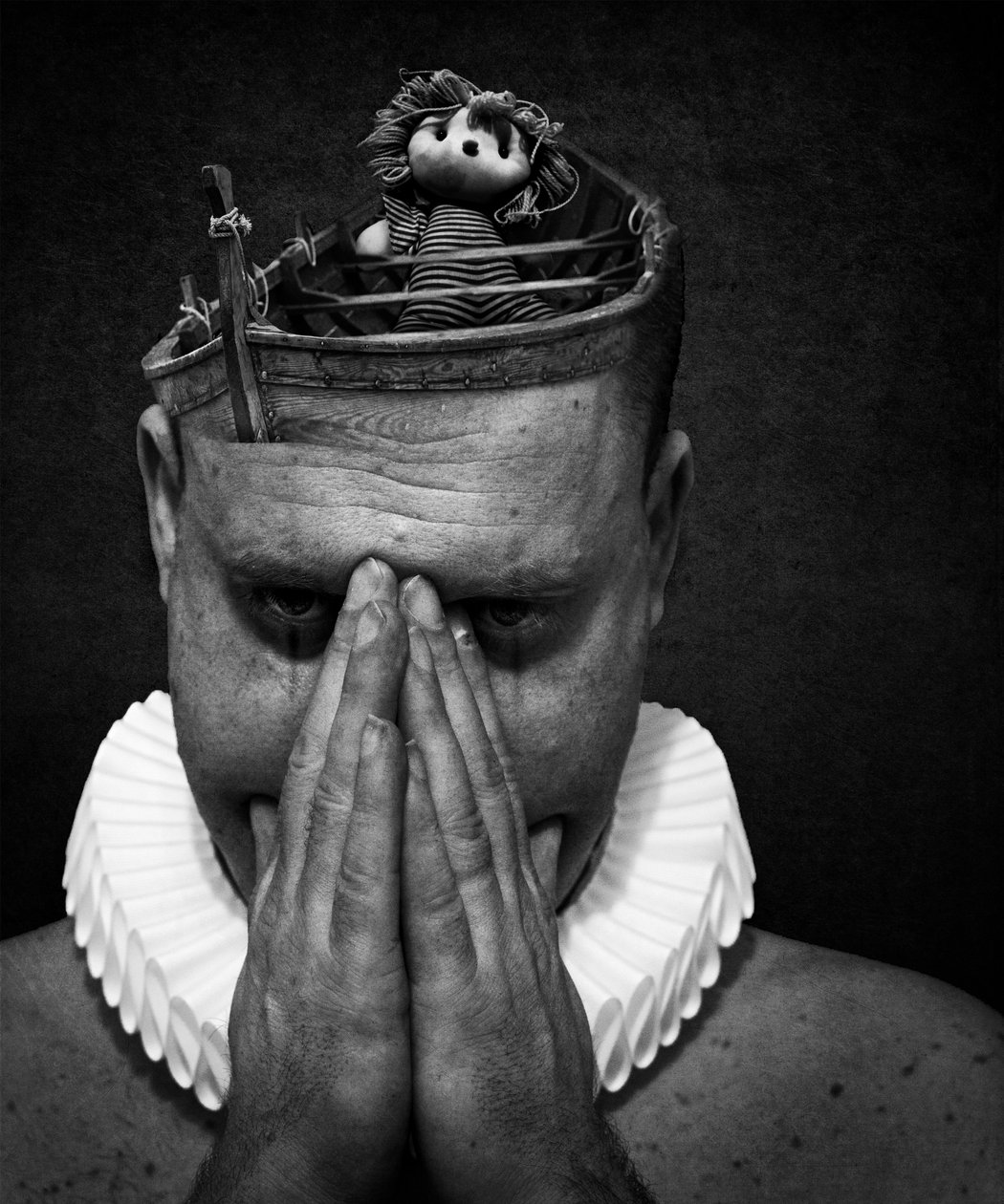 Śmierć klauna (seria), 2014 (sztuka cyfrowa fotografii) autorstwa Johan Lilja