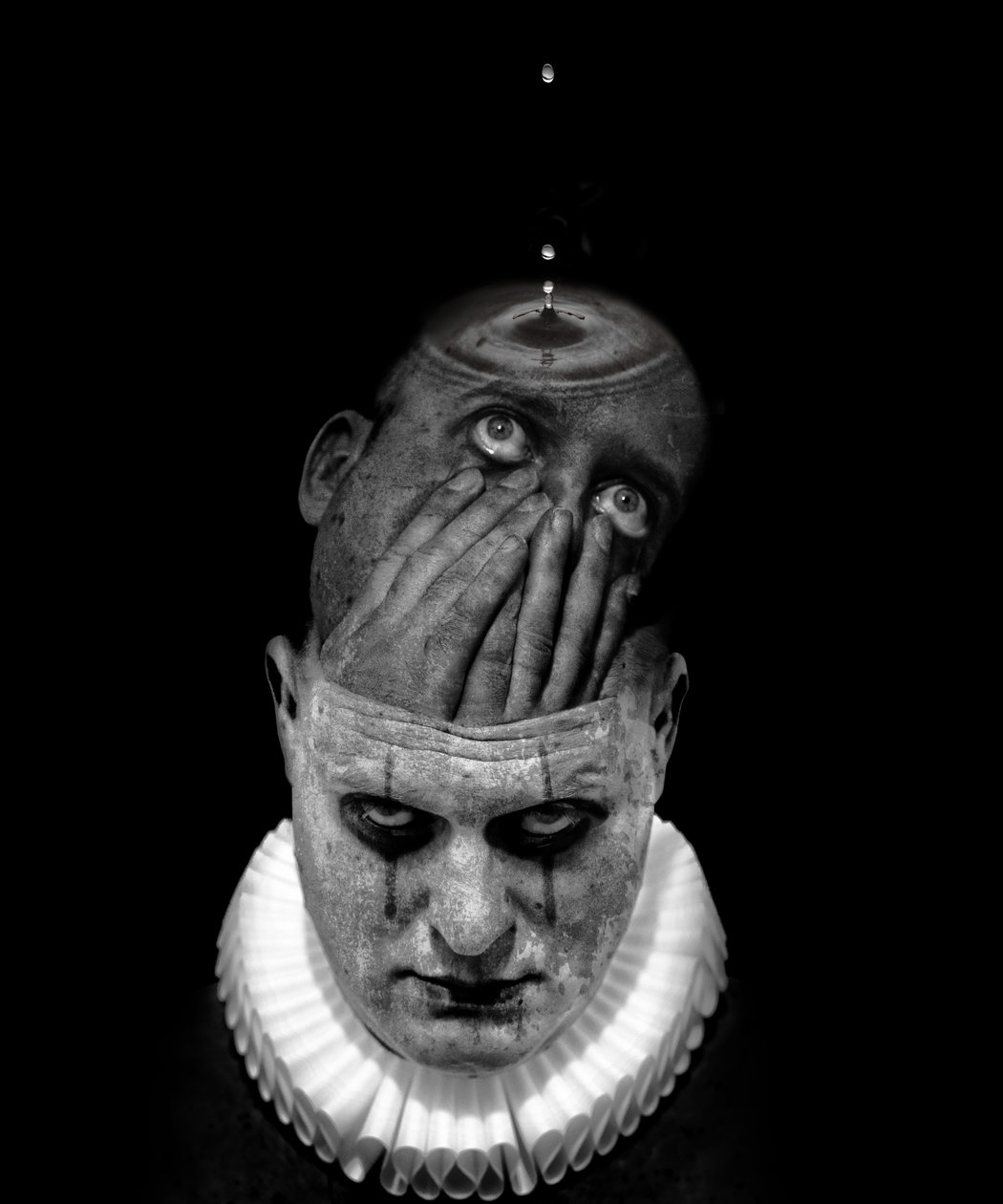 Śmierć klauna (seria), 2014 (sztuka cyfrowa fotografii) autorstwa Johan Lilja