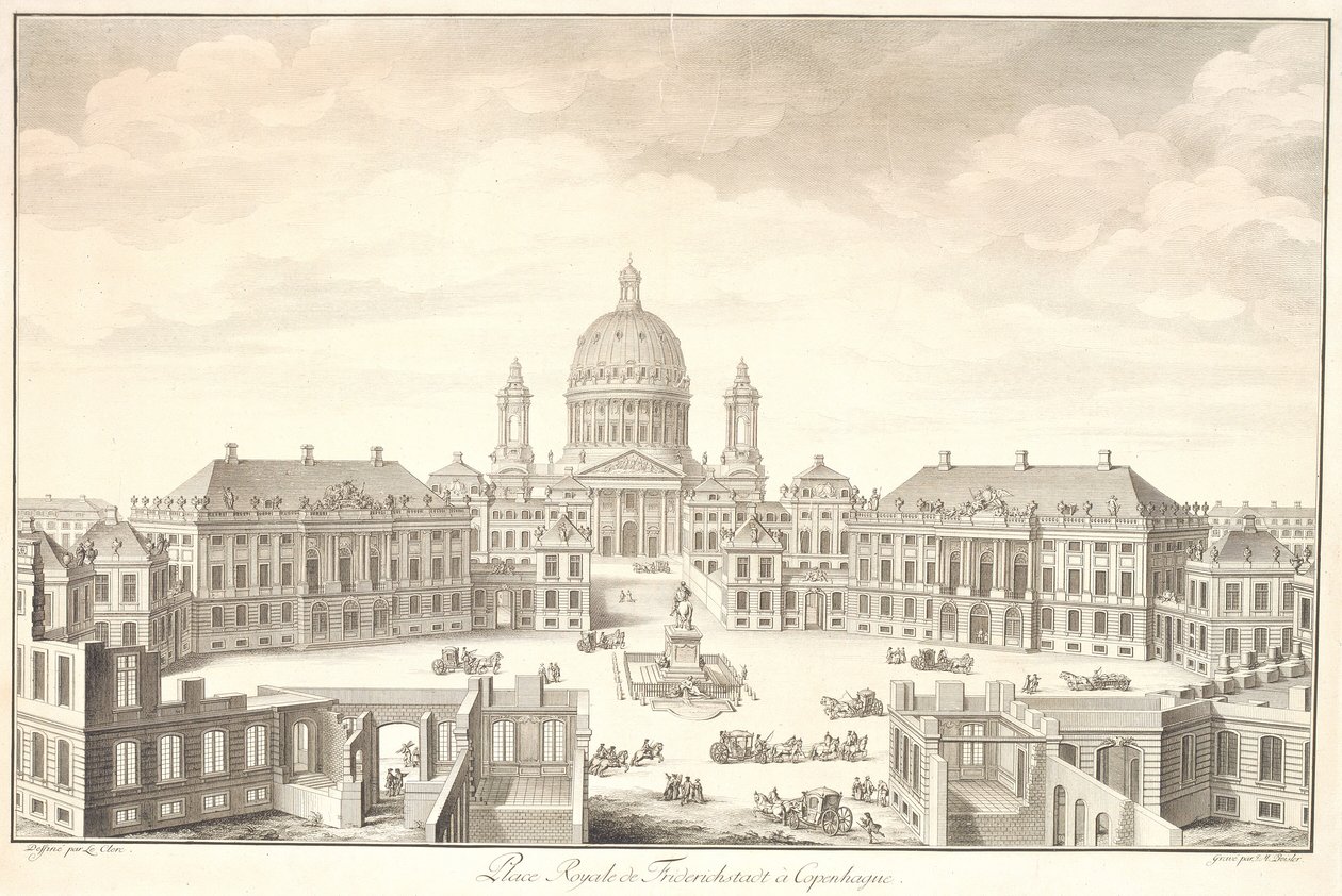 Place Royale z Friedrichstadt do Kopenhagi autorstwa Johan Martin Preisler